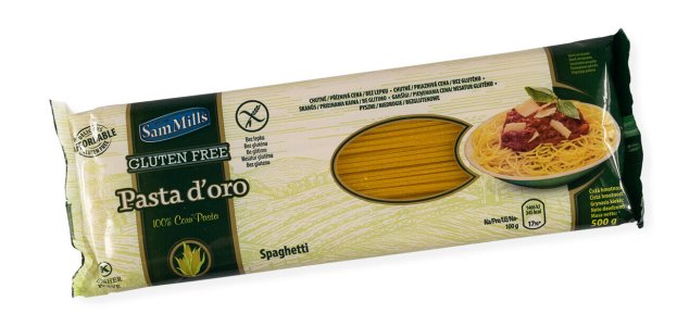 Kukuřičné špagety Sam Mills Pasta D'oro 500g bezlepkové